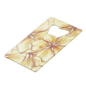 ハイビスカス&レースイエロー クレジットカード栓抜き (正面アングル)