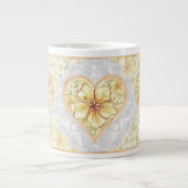 ハイビスカス&レースイエロー ジャンボコーヒーマグカップ (正面)