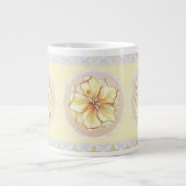 ハイビスカス&レースイエロー ジャンボコーヒーマグカップ (正面)
