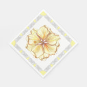 ハイビスカス&レースイエロー スタンダードランチョンナプキン (角)
