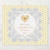 ハイビスカス&レースイエロー スパークリングワインラベル (シングルラベル)