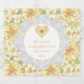 ハイビスカス&レースイエロー スパークリングワインラベル (シングルラベル)