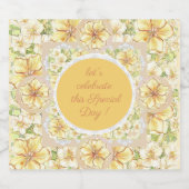 ハイビスカス&レースイエロー スパークリングワインラベル (シングルラベル)