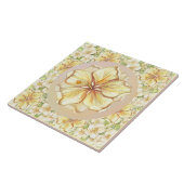 ハイビスカス&レースイエロー タイル (側面)