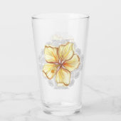 ハイビスカス&レースイエロー タンブラーグラス (裏面)