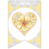 ハイビスカス&レースイエロー バンティングフラッグ (第1の旗)