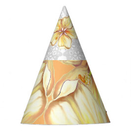 ハイビスカス&レースイエロー パーティーハット