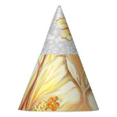 ハイビスカス&レースイエロー パーティーハット (左)