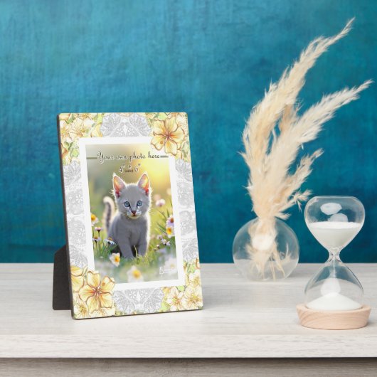 ハイビスカス&レースイエロー フォトプラーク (側面)