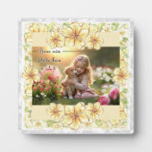 ハイビスカス&レースイエロー フォトプラーク (正面)