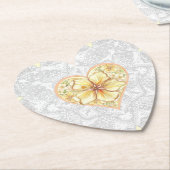 ハイビスカス&レースイエロー ペーパーコースター (アングル)