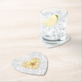 ハイビスカス&レースイエロー ペーパーコースター (インサイチュ)