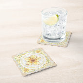 ハイビスカス&レースイエロー ペーパーコースター (インサイチュ)