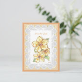 ハイビスカス&レースイエロー ポストカード (スタンド正面)