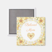 ハイビスカス&レースイエロー マグネット (正面/裏面)