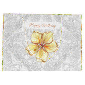 ハイビスカス&レースイエロー ラージペーパーバッグ (裏面)