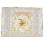 ハイビスカス&レースイエロー ラージペーパーバッグ (裏面)