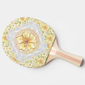 ハイビスカス&レースイエロー 卓球ラケット (横)