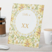 ハイビスカス&レースイエロー 台座サイン (インサイチュ)