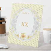 ハイビスカス&レースイエロー 台座サイン (インサイチュ)