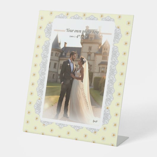 ハイビスカス&レースイエロー 台座サイン (正面)