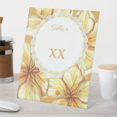 ハイビスカス&レースイエロー 台座サイン (インサイチュ)