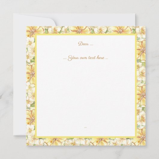 ハイビスカス&レースイエロー 招待状 (裏面)