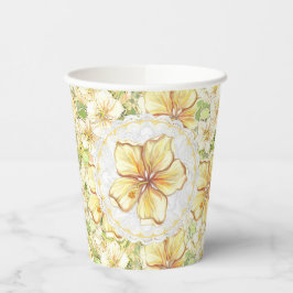 ハイビスカス&レースイエロー 紙コップ