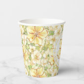 ハイビスカス&レースイエロー 紙コップ (正面)