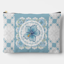 ハイビスカス&レースターコイズ アクセサリーポーチ