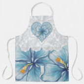 ハイビスカス&レースターコイズ エプロン (正面)