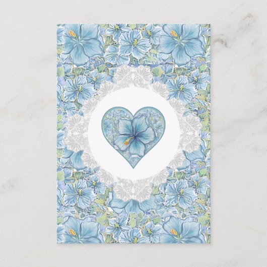 ハイビスカス&レースターコイズ エンクロージャーカード (正面)