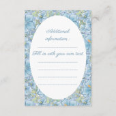 ハイビスカス&レースターコイズ エンクロージャーカード (裏面)