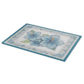 ハイビスカス&レースターコイズ カッティングボード (角)