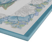 ハイビスカス&レースターコイズ カッティングボード (角)