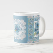 ハイビスカス&レースターコイズ ジャンボコーヒーマグカップ (正面右)