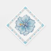 ハイビスカス&レースターコイズ スタンダードランチョンナプキン (角)