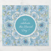 ハイビスカス&レースターコイズ スパークリングワインラベル (シングルラベル)