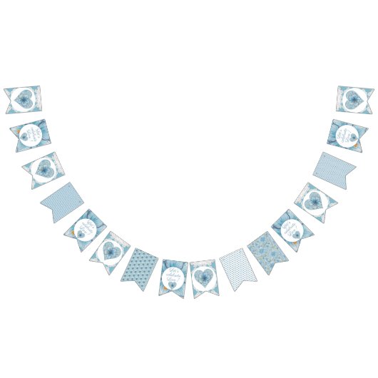 ハイビスカス&レースターコイズ バンティングフラッグ (全)