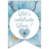 ハイビスカス&レースターコイズ バンティングフラッグ (第2の旗)