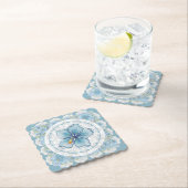 ハイビスカス&レースターコイズ ペーパーコースター (インサイチュ)