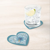 ハイビスカス&レースターコイズ ペーパーコースター (インサイチュ)