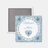 ハイビスカス&レースターコイズ マグネット (正面/裏面)