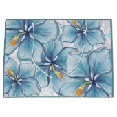 ハイビスカス&レースターコイズ ラージペーパーバッグ (正面)