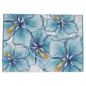 ハイビスカス&レースターコイズ ラージペーパーバッグ (裏面)