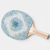 ハイビスカス&レースターコイズ 卓球ラケット (横)