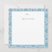 ハイビスカス&レースターコイズ 招待状 (裏面)