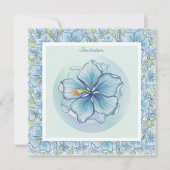 ハイビスカス&レースターコイズ 招待状 (正面)