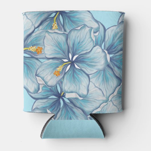 ハイビスカス&レースターコイズ 缶クーラー (正面)