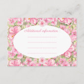 ハイビスカス&レースピンク エンクロージャーカード (裏面)